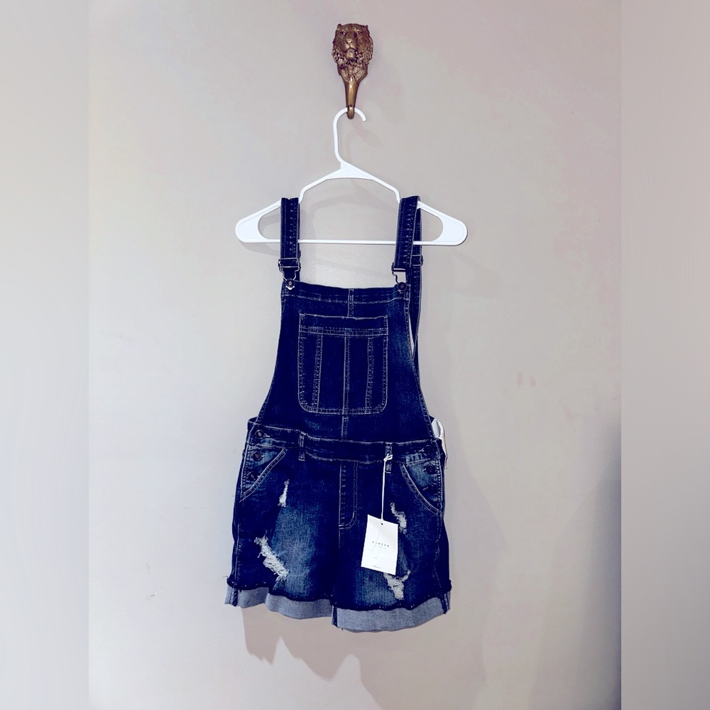 Shorts over-alls. Blue jean. Brand new